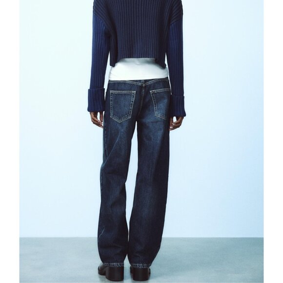 Zara Mid Rise Mini Balloon Jeans Cotton Lyocell 8727/246/401 Sz US 10 NEW - Picture 4 of 12